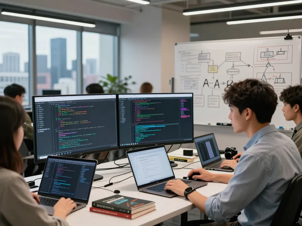 Developer working with clawbot in a modern tech workspace to build advanced AI applications.