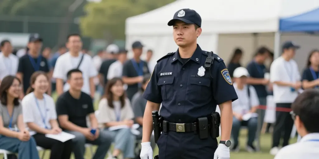 Trusted Security Services provider managing a safe event atmosphere.