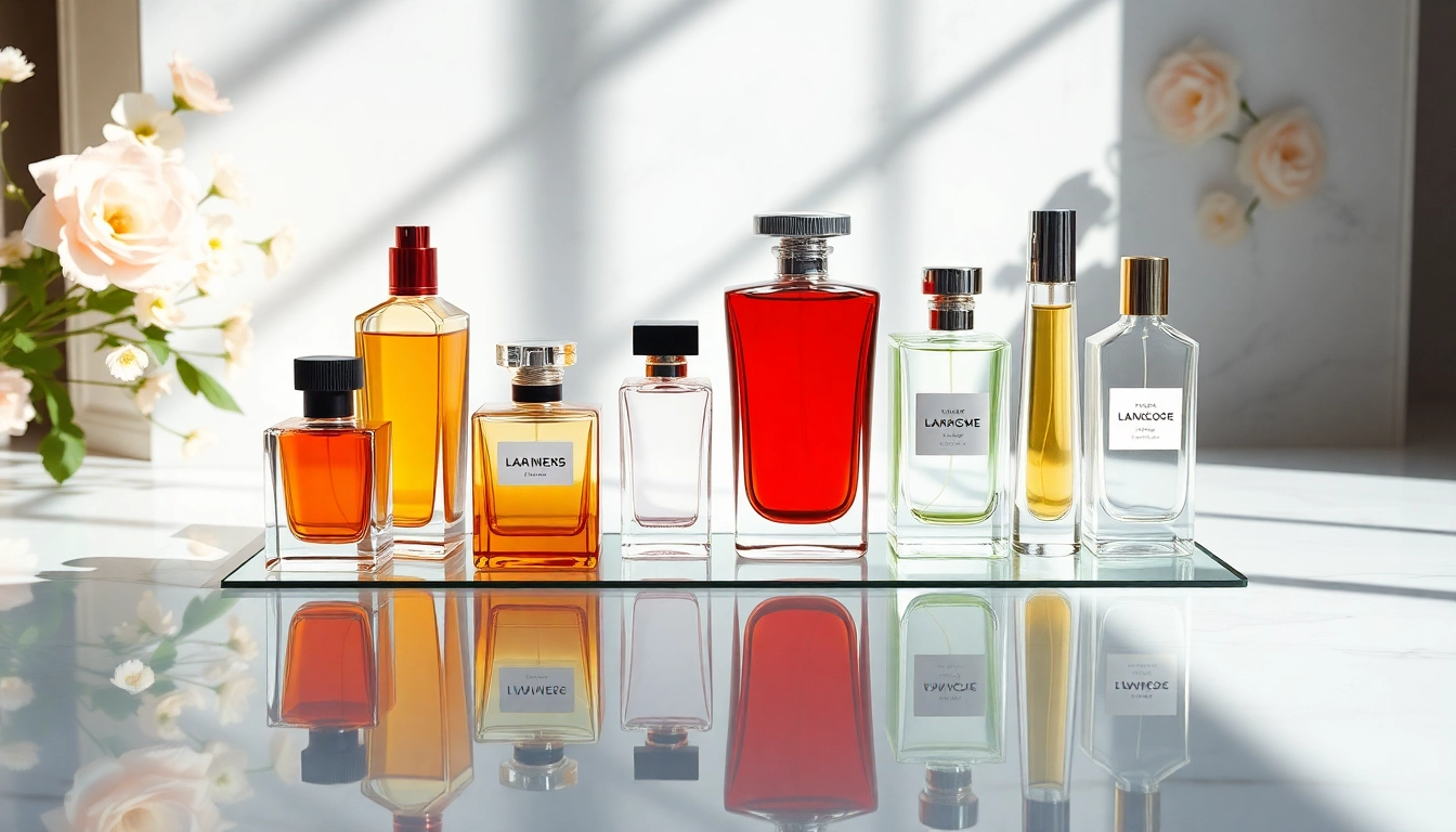 Discover luxury perfume dupes with elegant bottles showcasing vibrant colors and a chic setting.