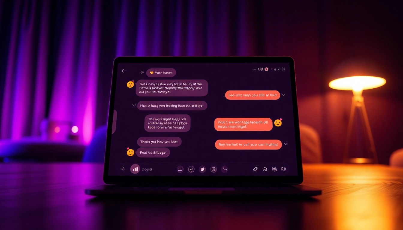 Engaging interface for ai sex chat showcasing intimate AI conversations.
