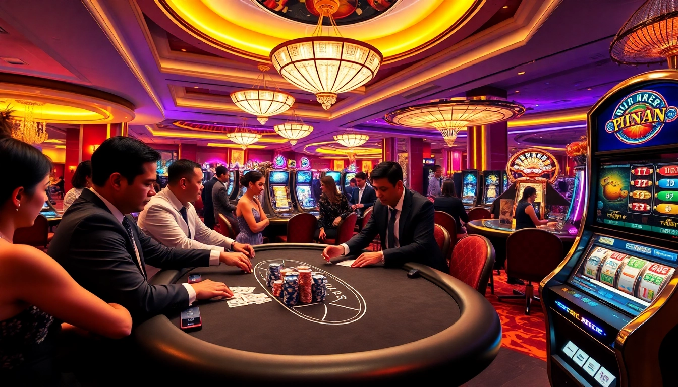 Experience the thrill of upscale gambling at https://bet888.solutions/ with poker tables, vibrant slot machines, and roulette wheels.