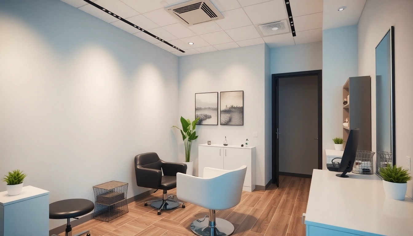 Consultation room at 親和クリニック, showcasing a comfortable and welcoming environment for hair treatment consultations.