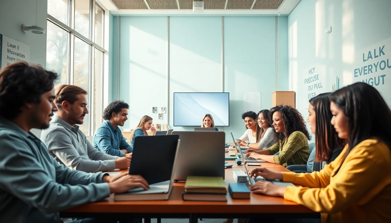 Dynamic online classroom scene showcasing lifepp.click with diverse students engaging in learning.