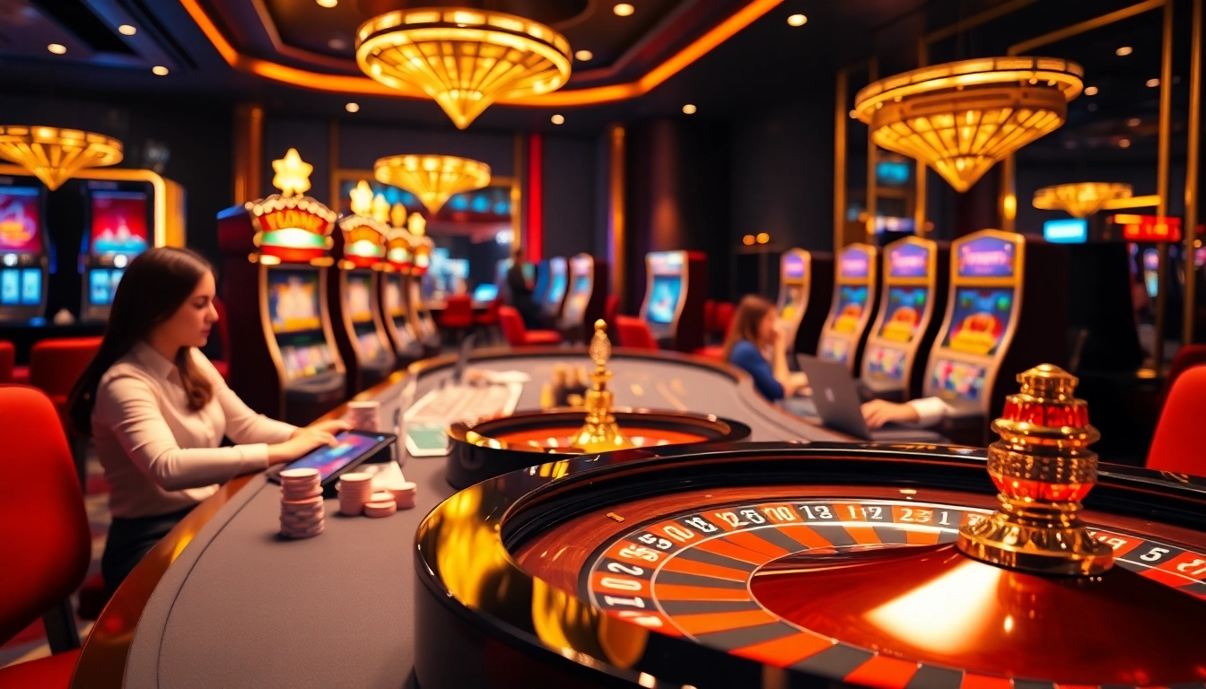 Experience thrilling gameplay at go88.family with vibrant casino tables and engaging gambling elements.