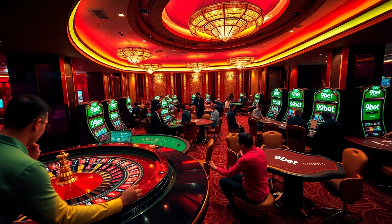 Experience the thrill of winning at 9bet casino with glamorous gaming tables and vibrant slots.