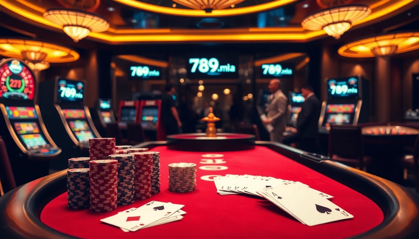 Engaging poker game scene showcasing 789f.mba with vibrant casino elements and professional ambiance.