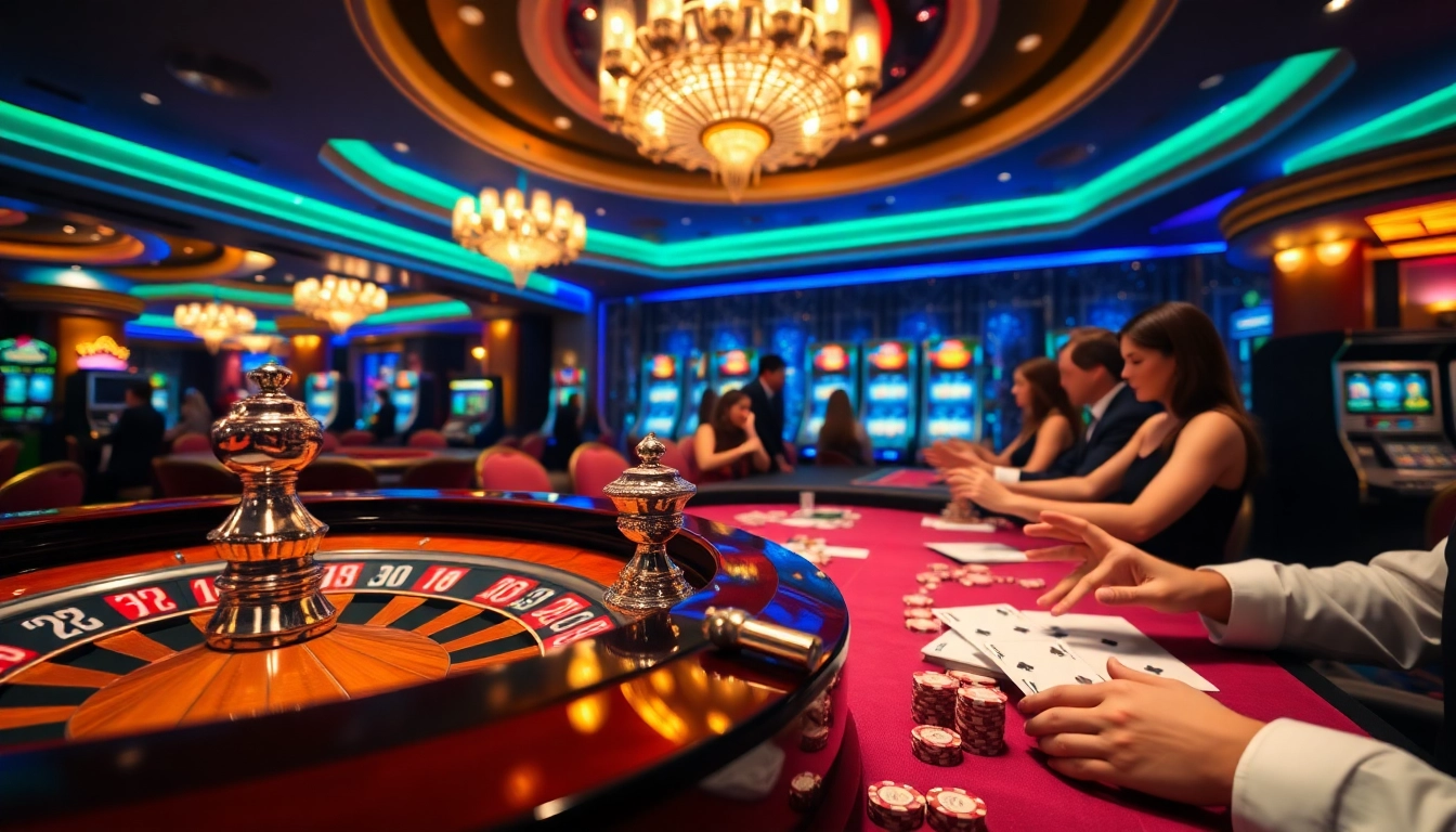 Witness the excitement at https://wapt.co.com/ with gamblers placing bets at a luxurious casino table.