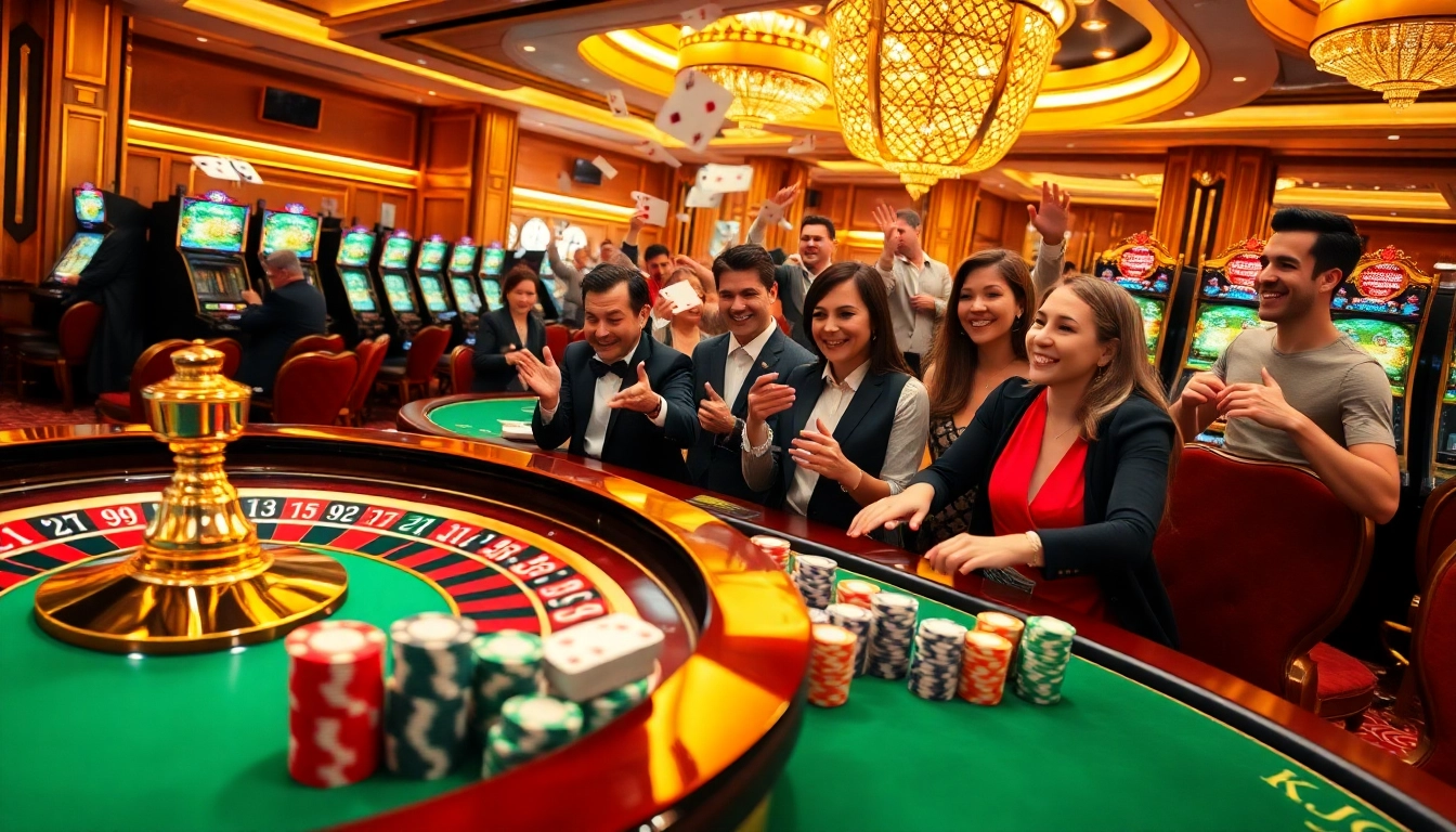 Experience the thrill of gaming at kjc.ac with vibrant roulette wheels and lively poker tables.
