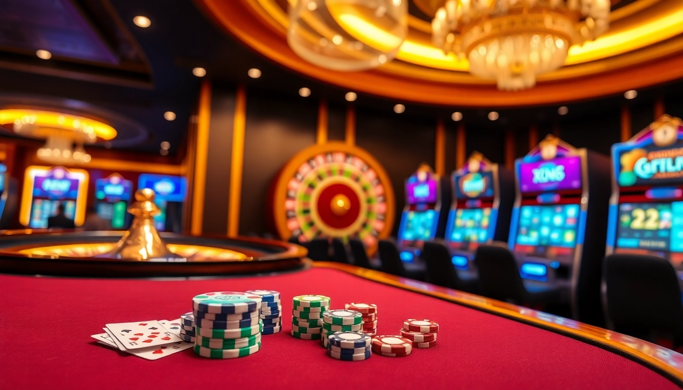 Intense gaming action at Casino XX88 with high-stakes poker and roulette.