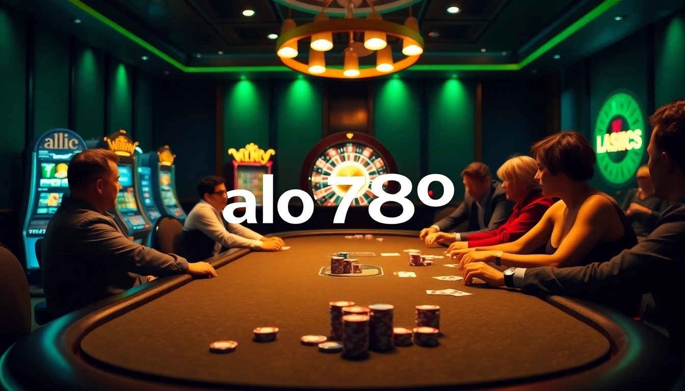 A thrilling poker scene at alo 789 with players engaged in high-stakes betting, capturing the essence of online gambling.