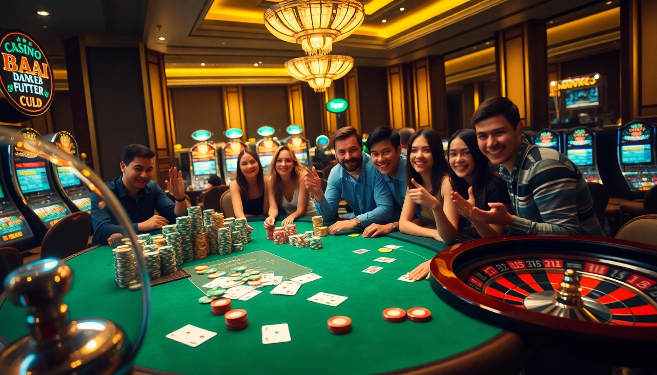 Experience the thrill of gambling with okking at a luxurious poker table and vibrant casino ambiance.