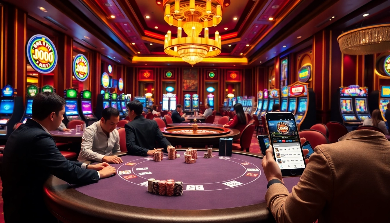 Engaging casino atmosphere featuring players and gaming tables at https://u888hv.com/.