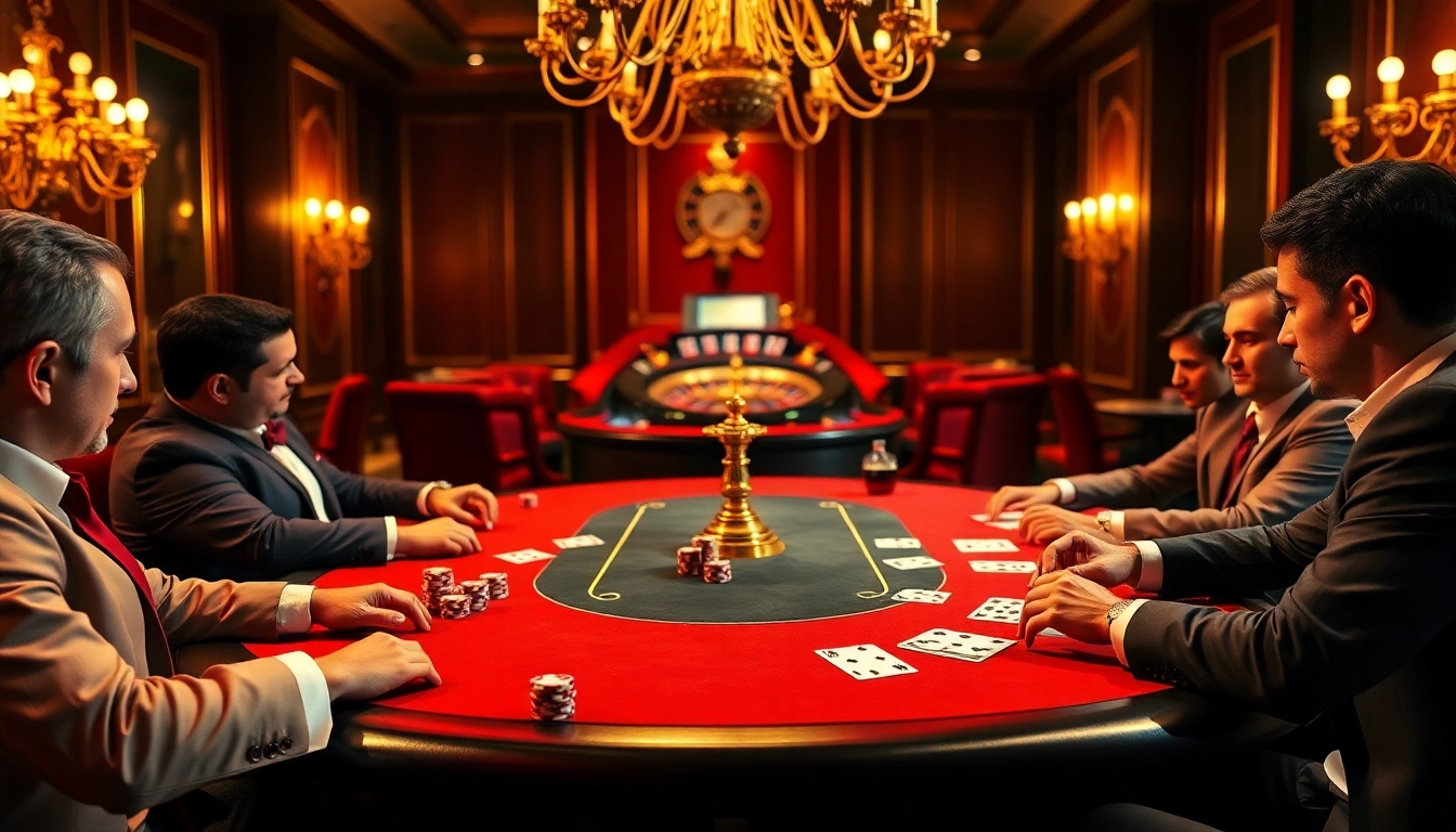 High-stakes poker game showcasing action and excitement at the casino with xo88t3 elements.