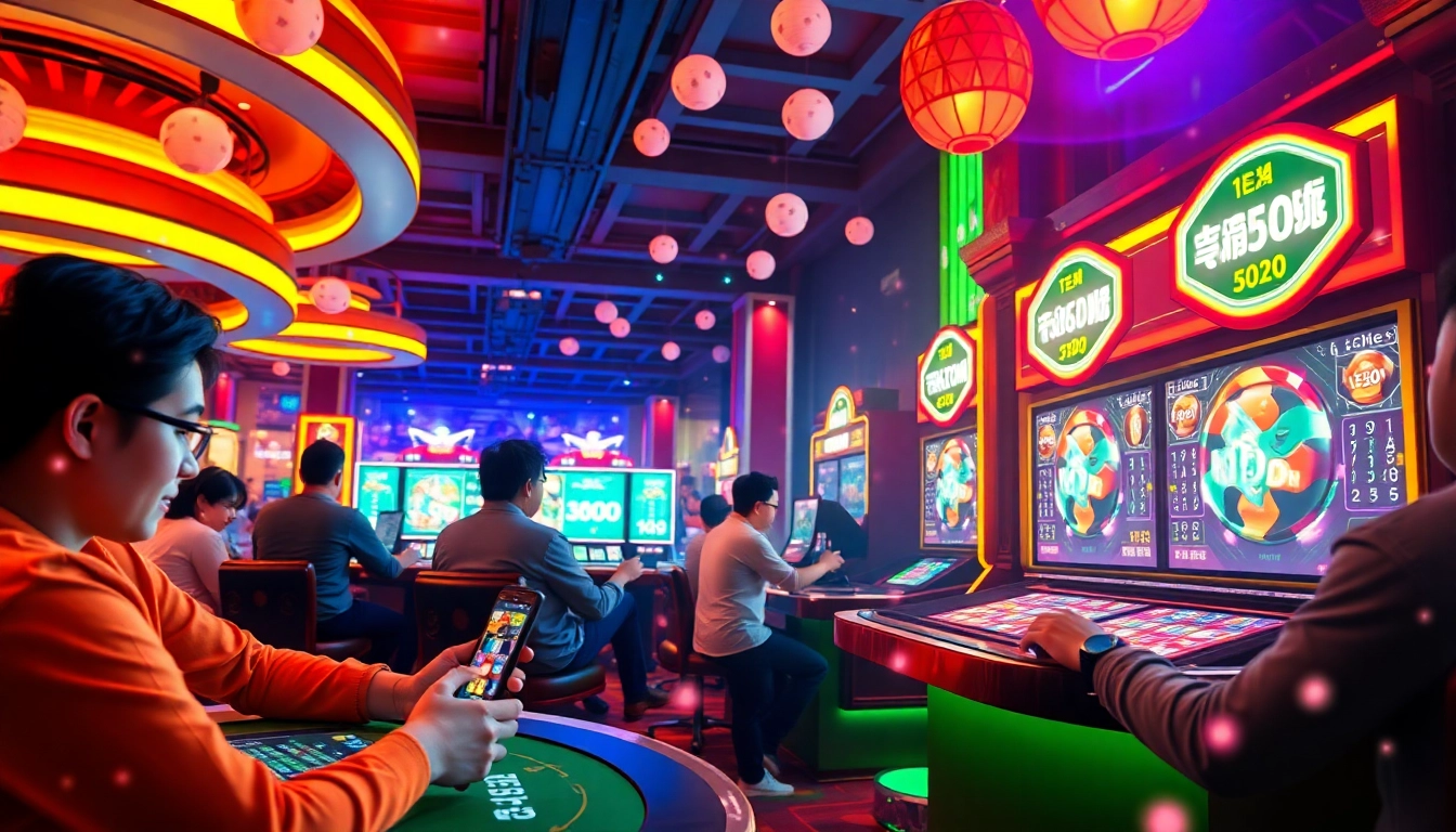 Dynamic online gaming scene featuring Tài Xỉu MD5 at taixiumd5.world, with vibrant graphics and engaging players.