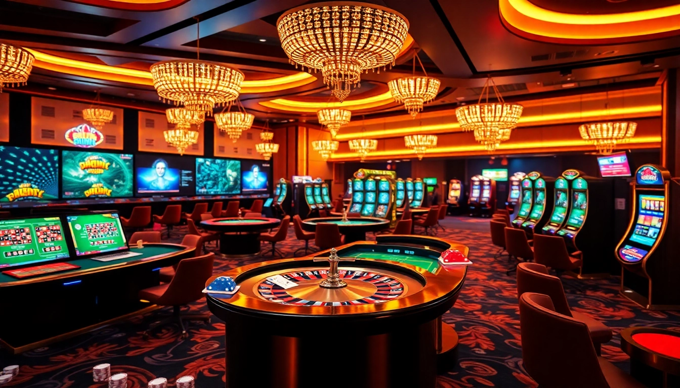 Players enjoying an immersive experience at 8day casino, surrounded by exciting gaming options.