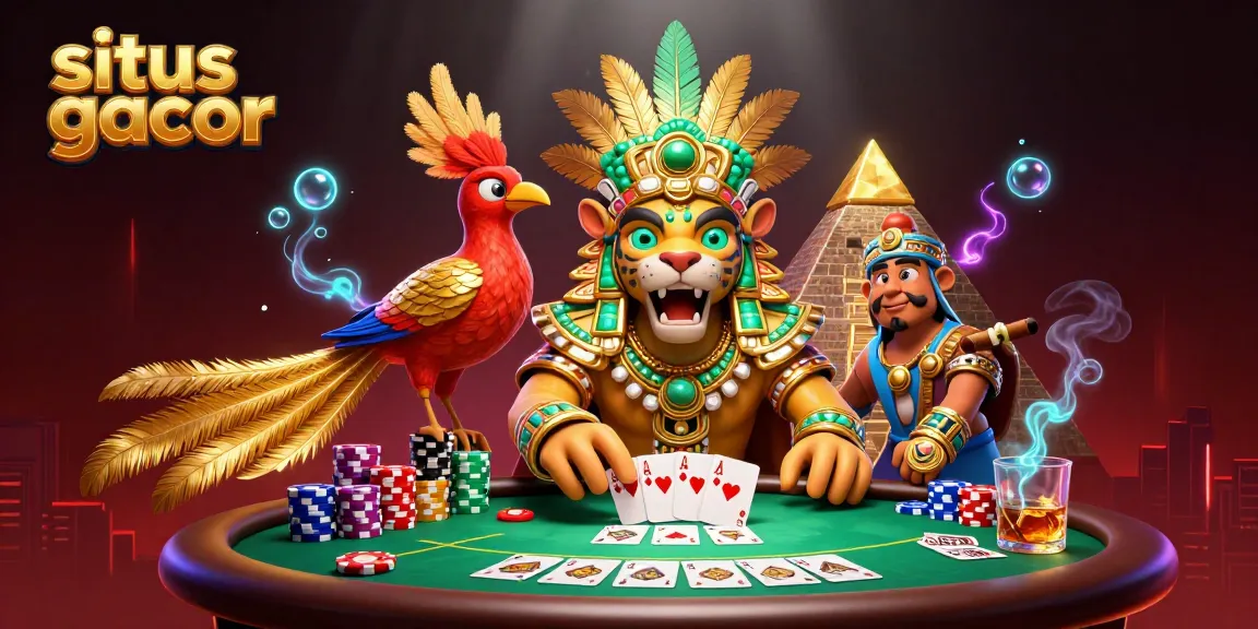 Engage with situs gacor by exploring a vibrant scene filled with poker elements and enchanting characters.