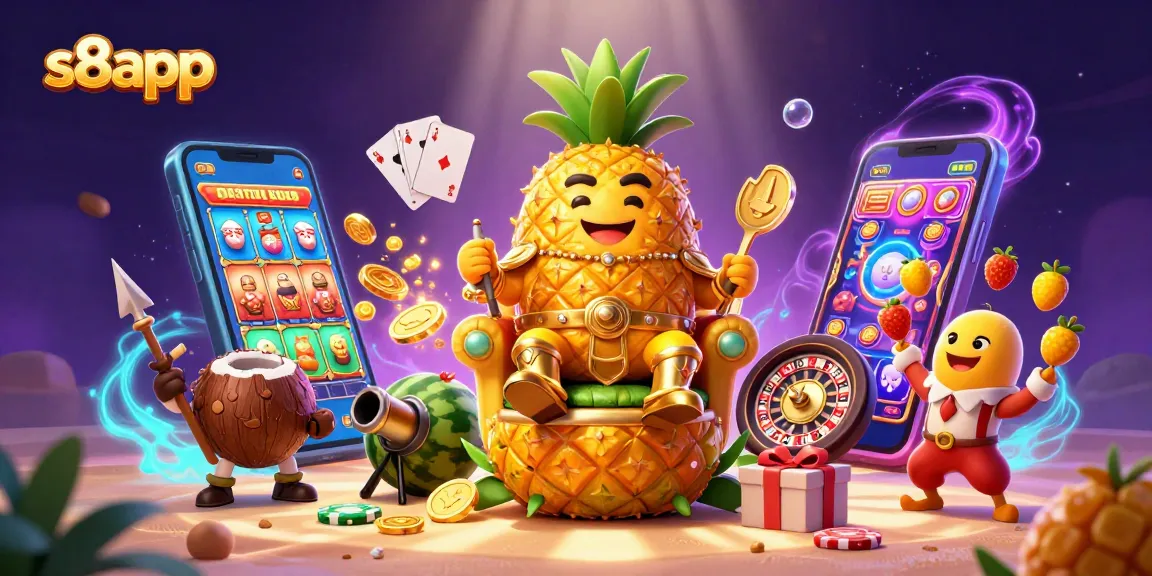 Experience exciting wins at s8app with a vibrant casino scene filled with characters and game elements.
