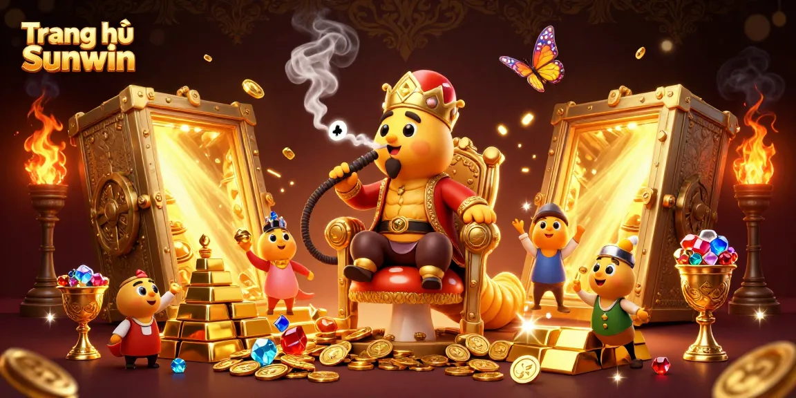 Experience immersive gameplay at Trang chủ Sunwin with a vibrant 3D casino scene filled with treasures.