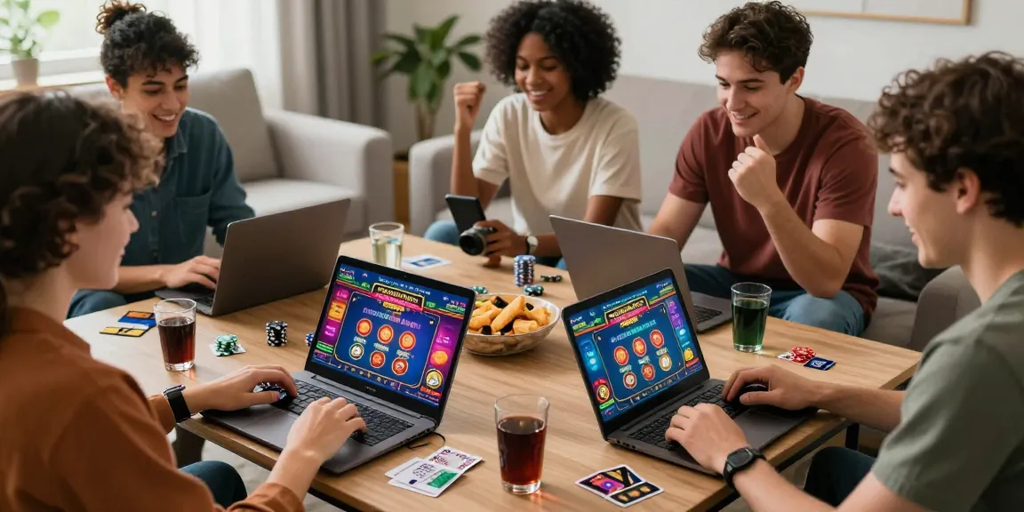 Friends enjoying gaming experience at new credit card casinos during a cozy night in.